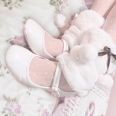♡ Snow bunny ankle warmers ♡