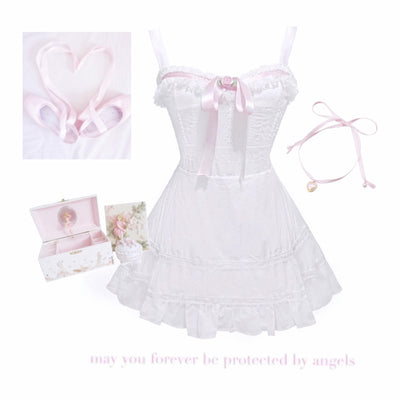 ♡ Swan angel rose dress ♡